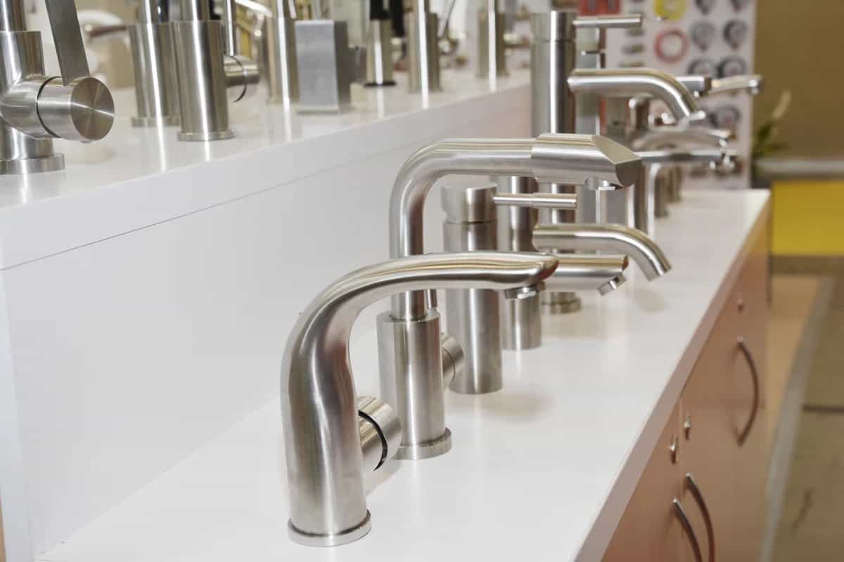 Faucets in showroom